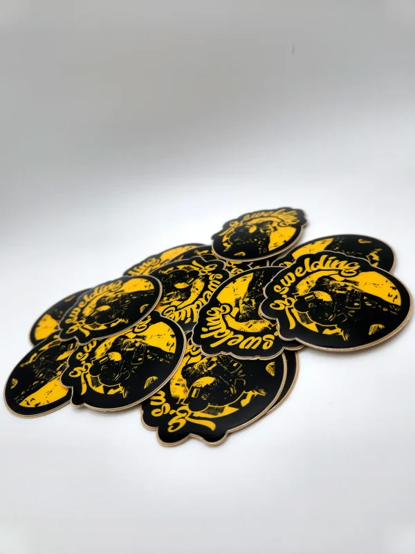 G.SWELDING sticker D.50mm Black/Yellow - immagine 2
